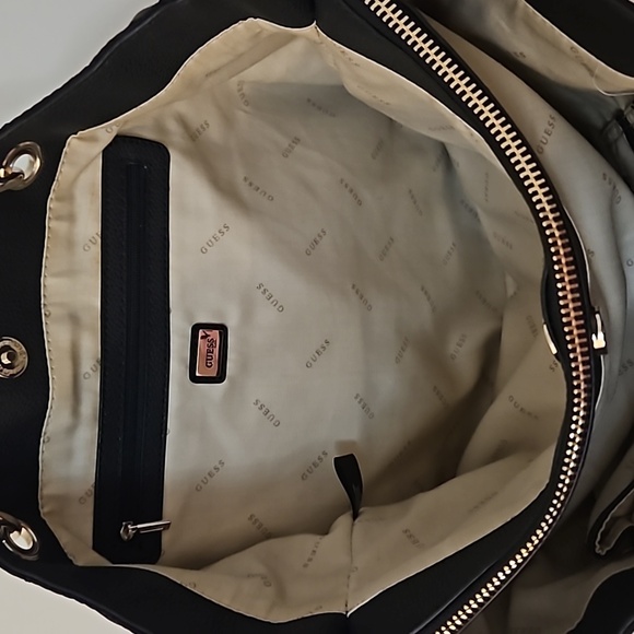 GUESS Black Quilted Sweet Candy Tote Shoulder Bag - Picture 9 of 13